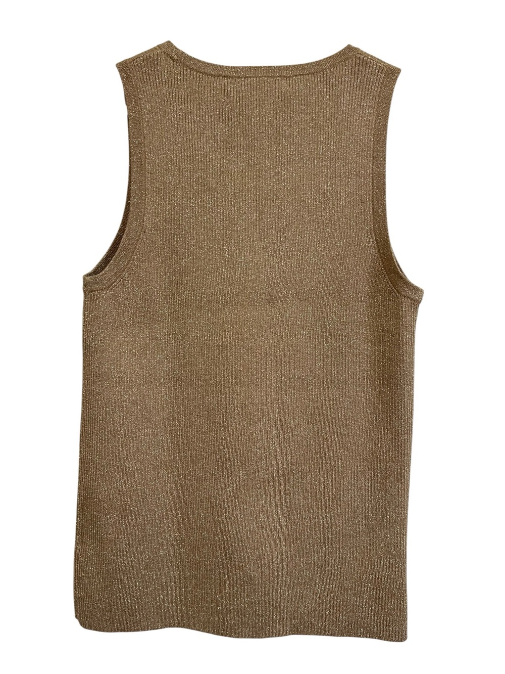 Lilly Pulitzer Esli Sleeveless Sweater Tank in Sand Bar Metallic Size Medium - Picture 3 of 13